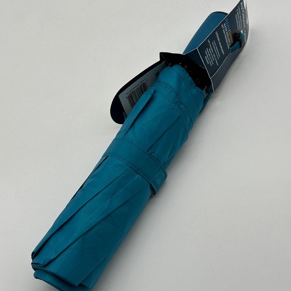The Weather Station Super Mini Oversize Manual Teal Umbrella Full 42" ARC - Picture 3 of 3